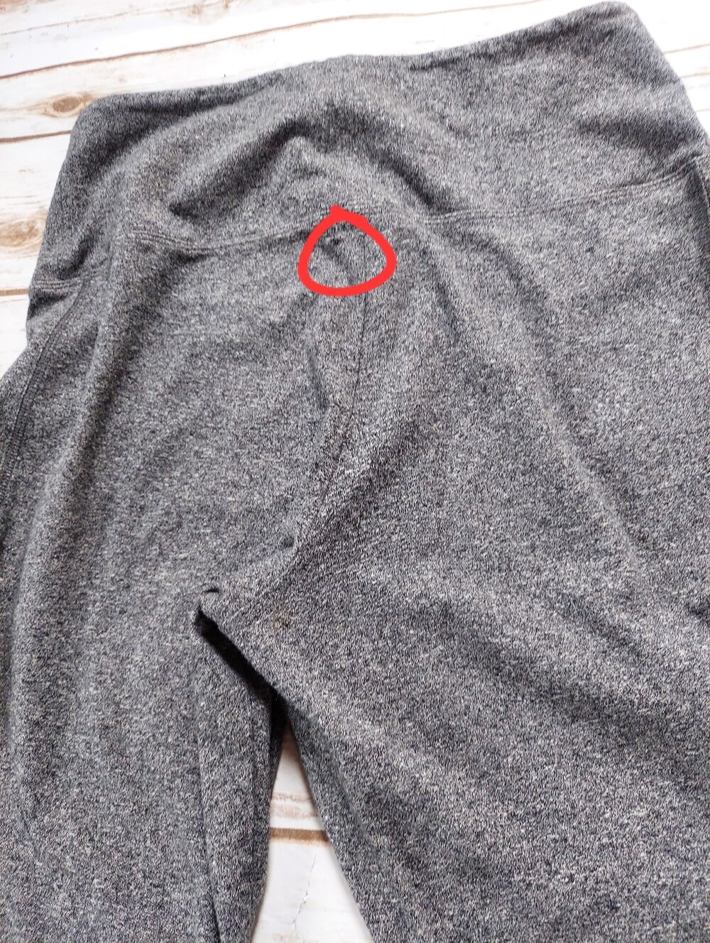 PINK Full Length Gray Leggings Black Mesh Trim Women's L - Picture 11 of 12
